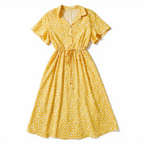 Printed Belted Shirt Dress