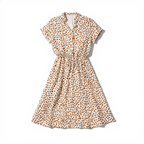 Printed Belted Shirt Dress
