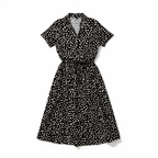 Printed Belted Shirt Dress