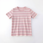 Striped Round Neck Cotton T-Shirt