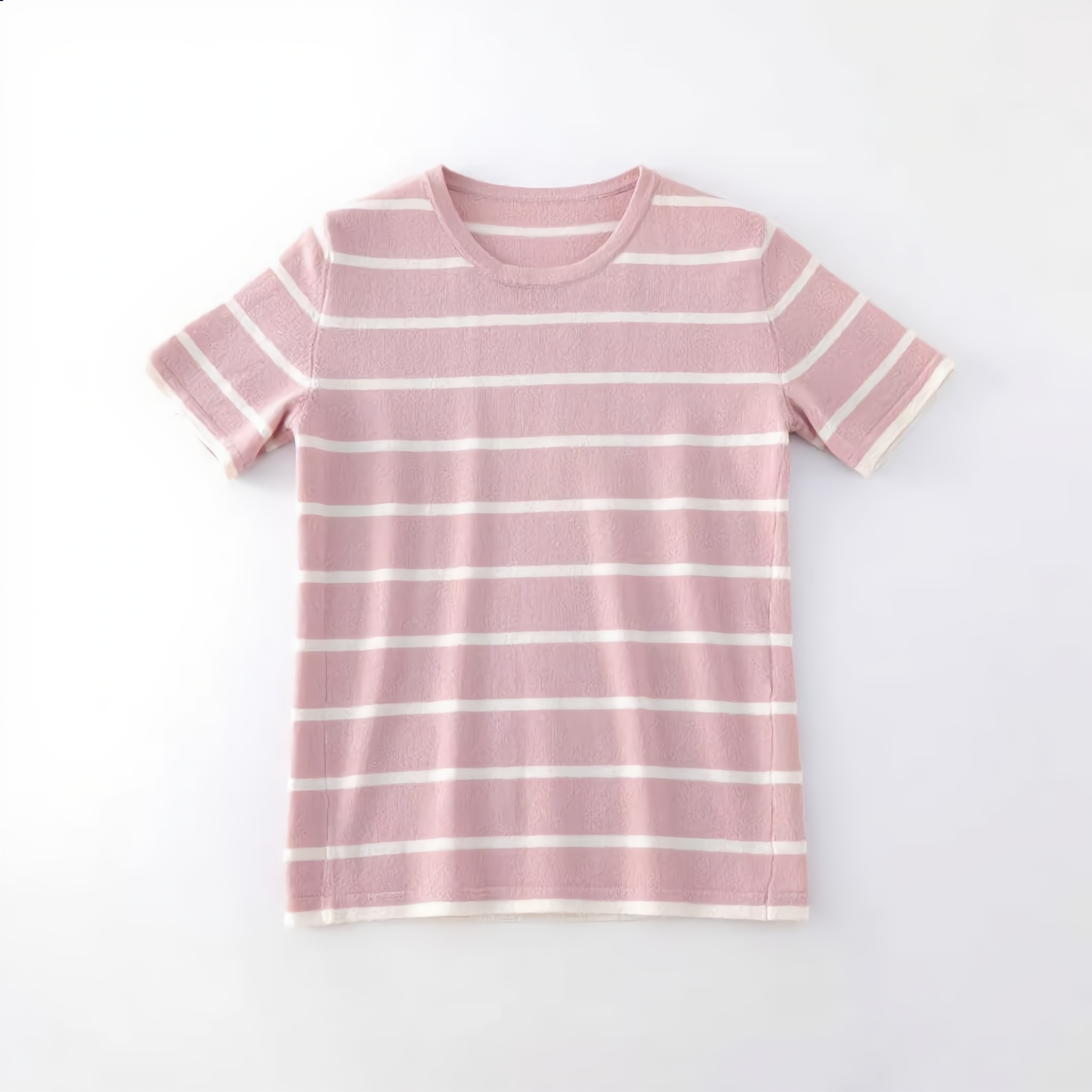 Striped Round Neck Cotton T-Shirt