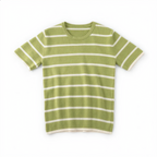 Striped Round Neck Cotton T-Shirt