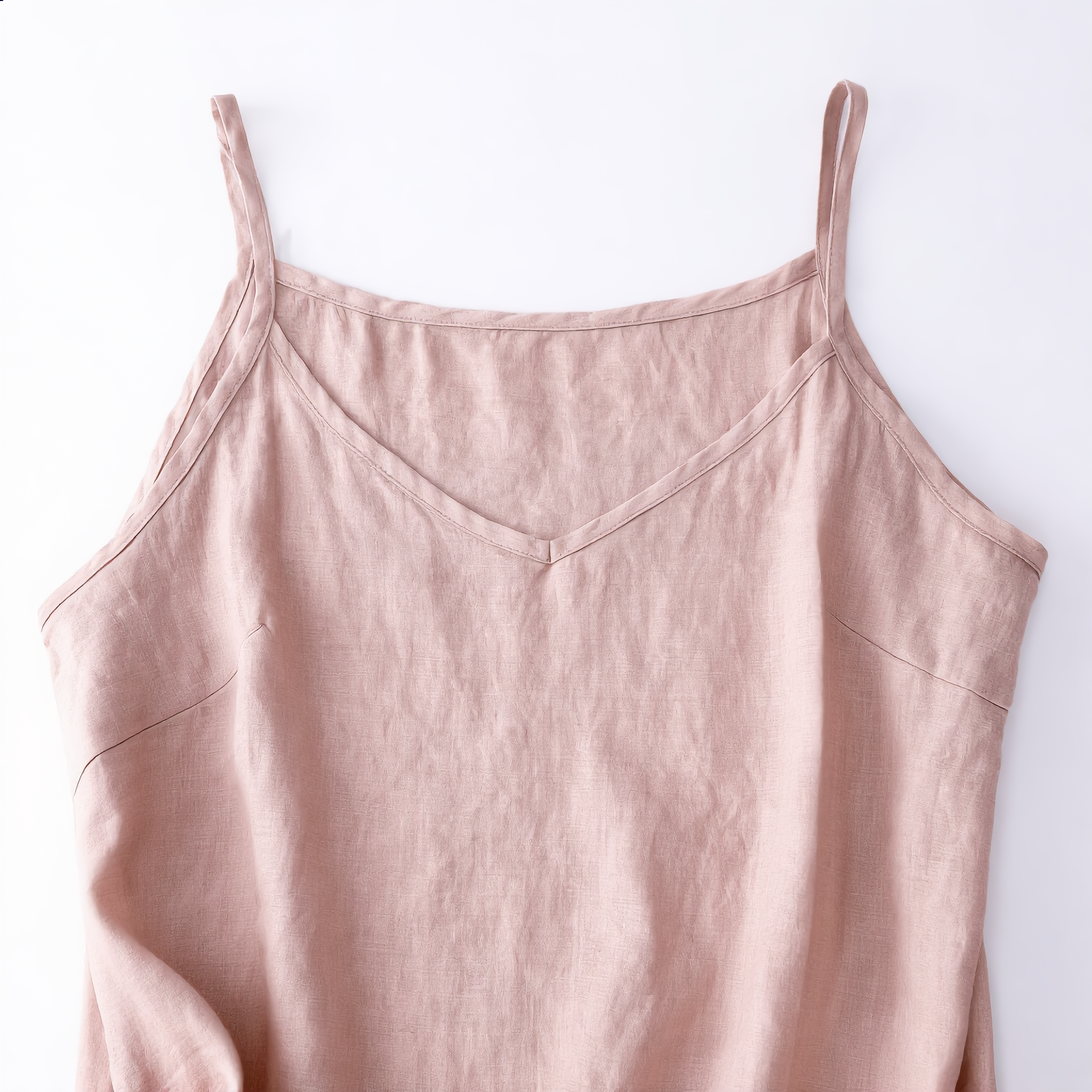 Linen Cotton Tank V-Neck