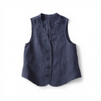 Tailored Linen Cotton Blend Vest