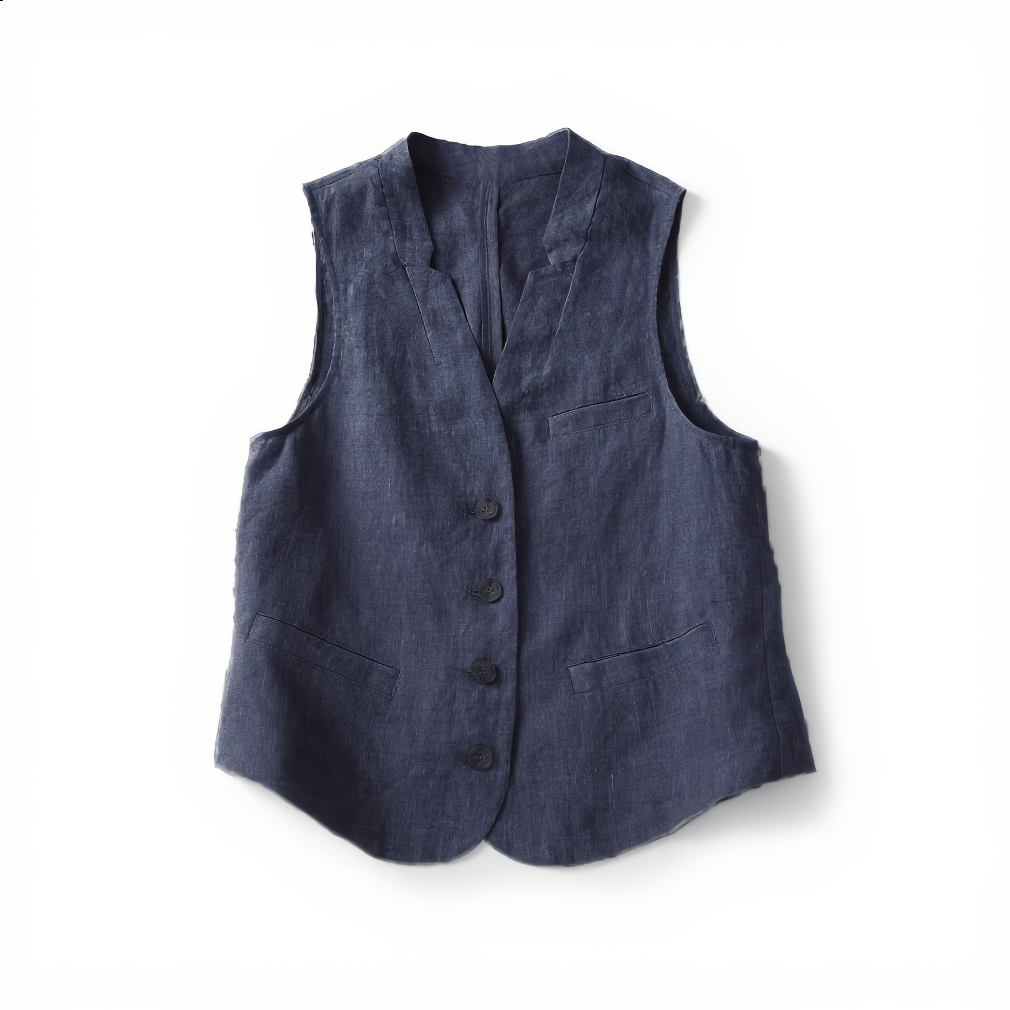 Tailored Linen Cotton Blend Vest