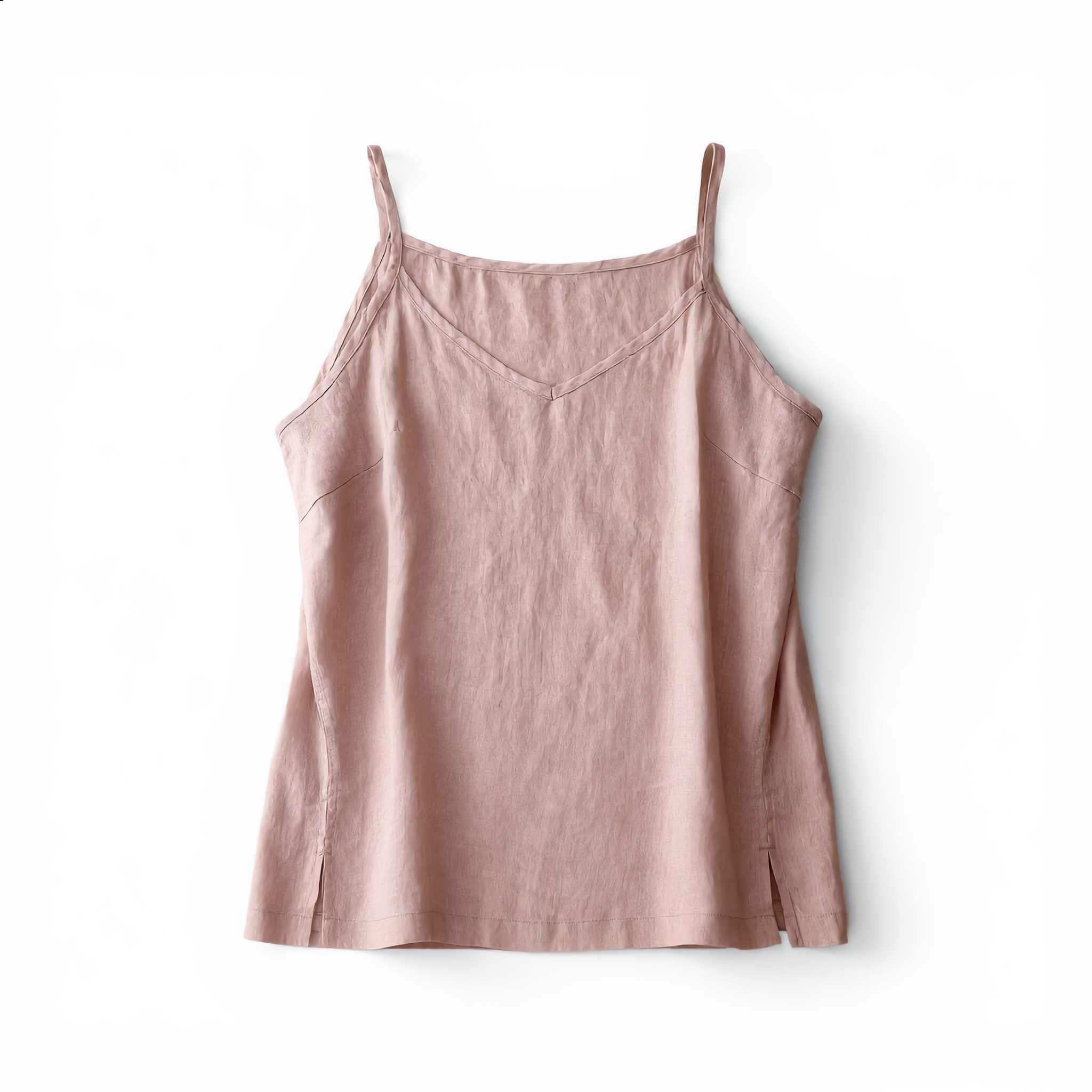 Linen Cotton Tank V-Neck