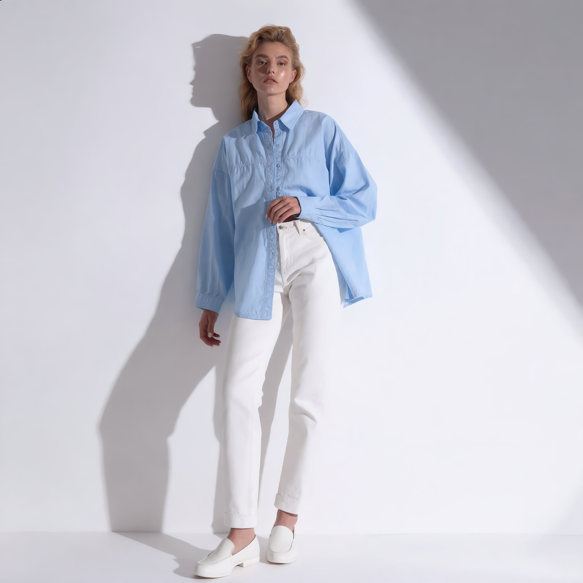 Shirt Cotton Oversize Classic Collar