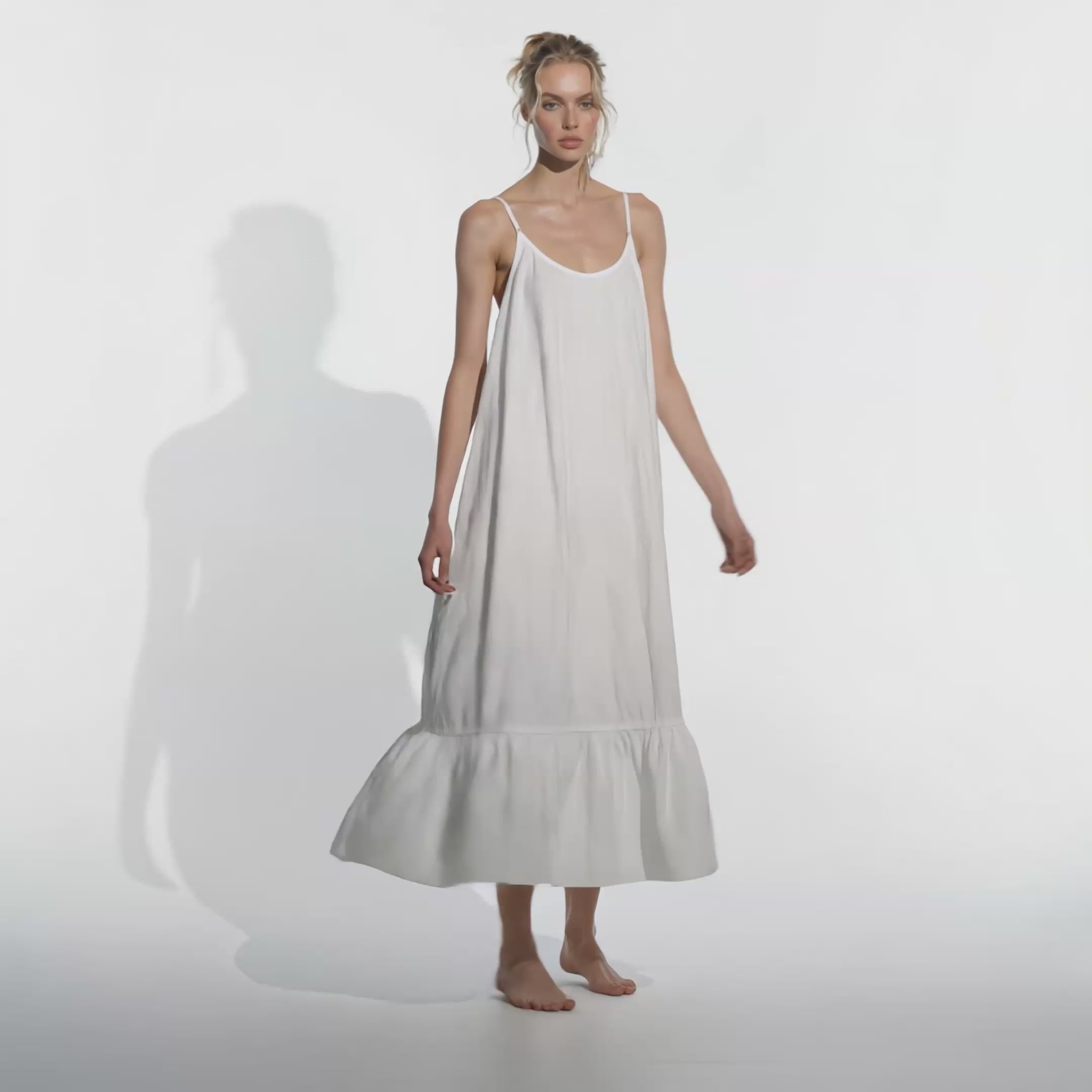 Sleeveless Long Cotton Dress
