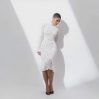 The Clara High-Neck Lace Dress