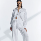 Cotton Oversized Shirt & Wide-Leg Pant Set