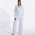 Cotton Oversized Shirt & Wide-Leg Pant Set